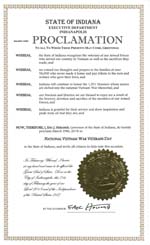 Indiana Proclamation (2018)